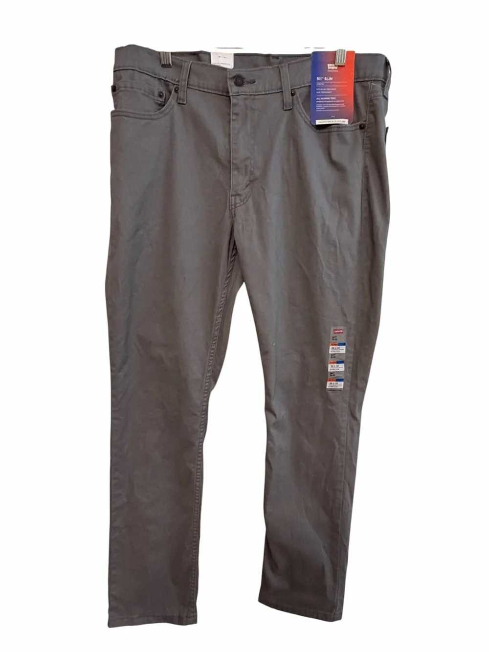 Levi's 511 Gray Slim Jeans with Tan Leather Patch